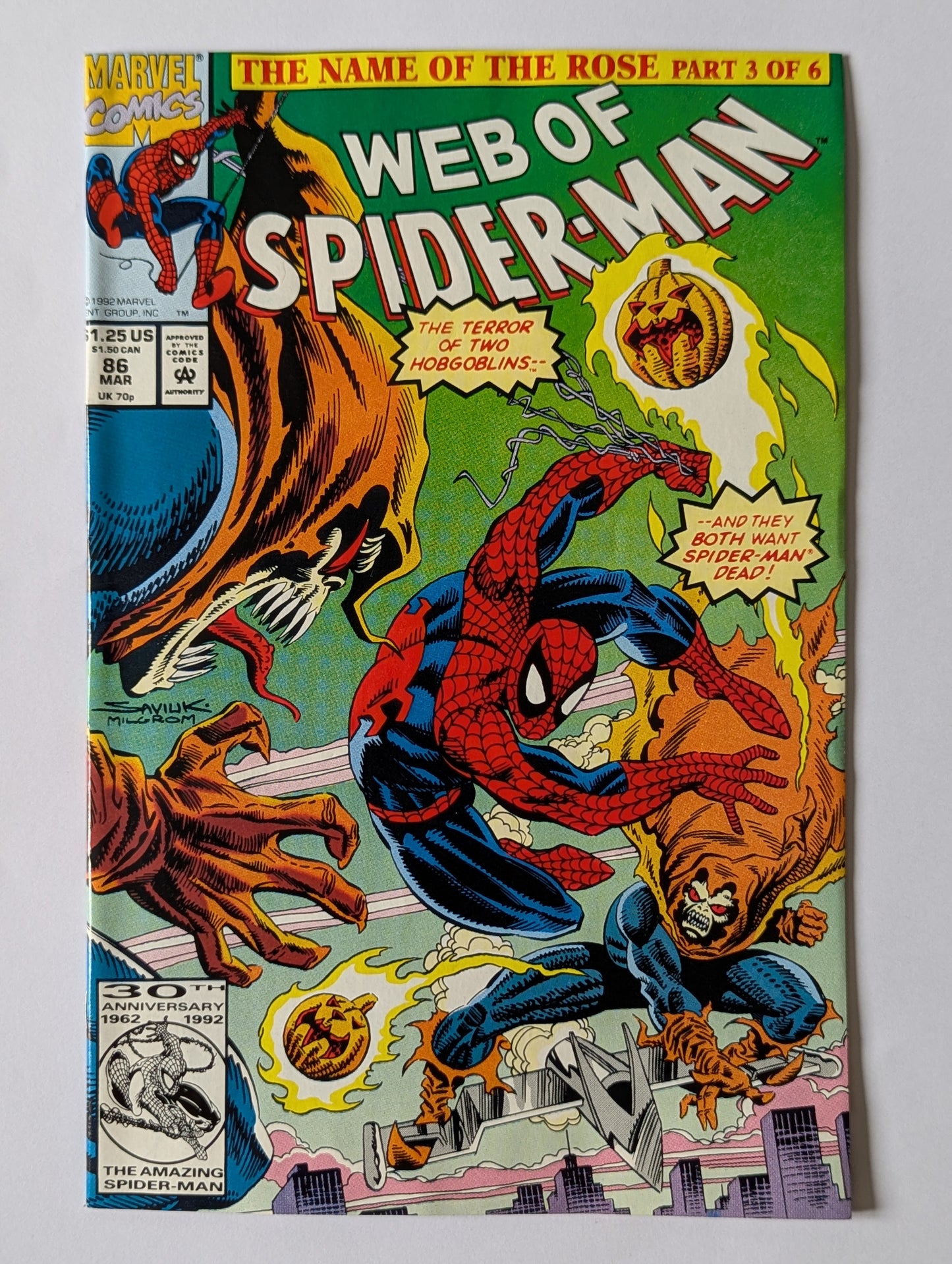 Web of Spider-Man #86 Marvel Comic Book