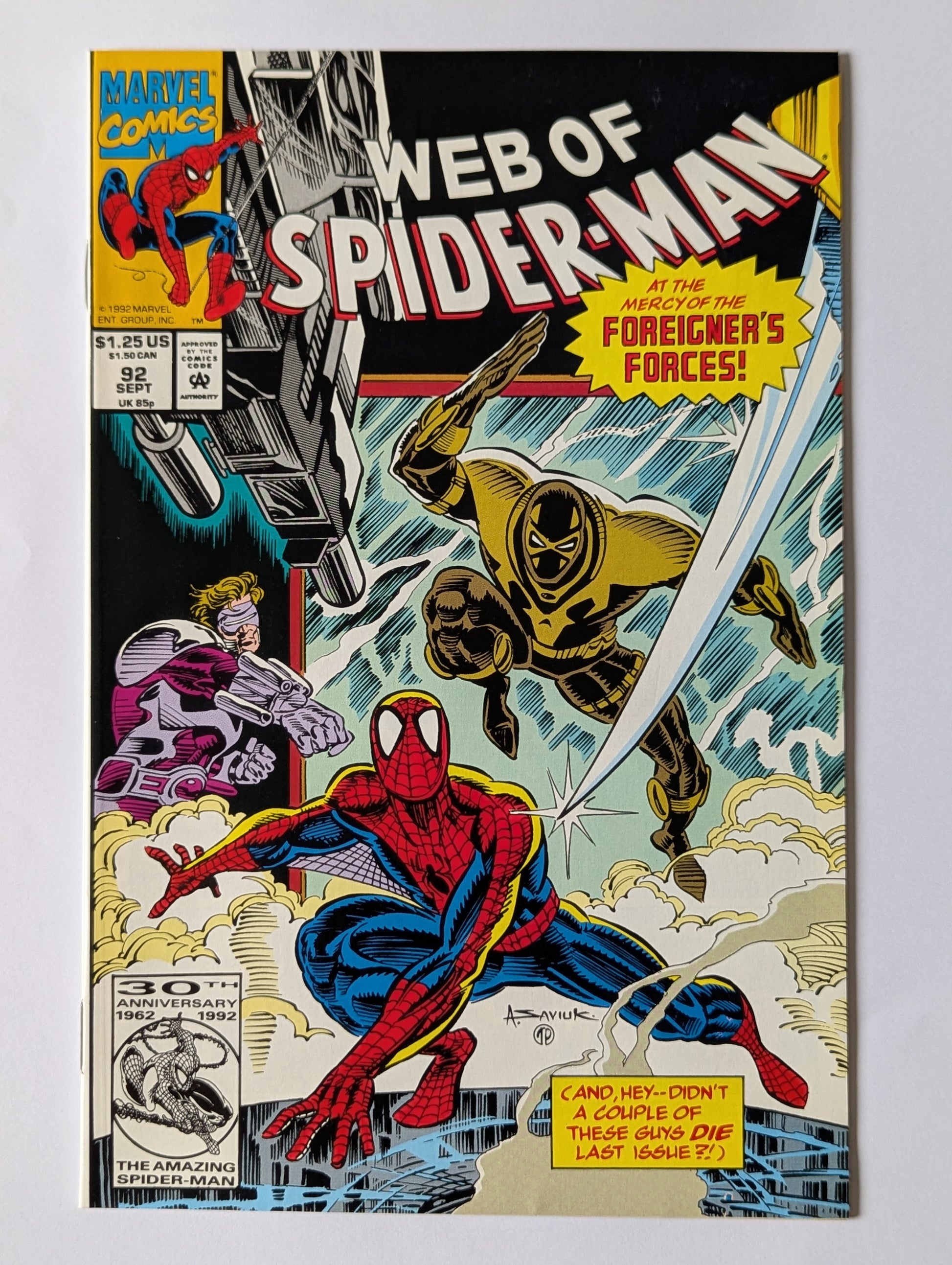 Web of Spider-Man #92 Marvel Comic Book