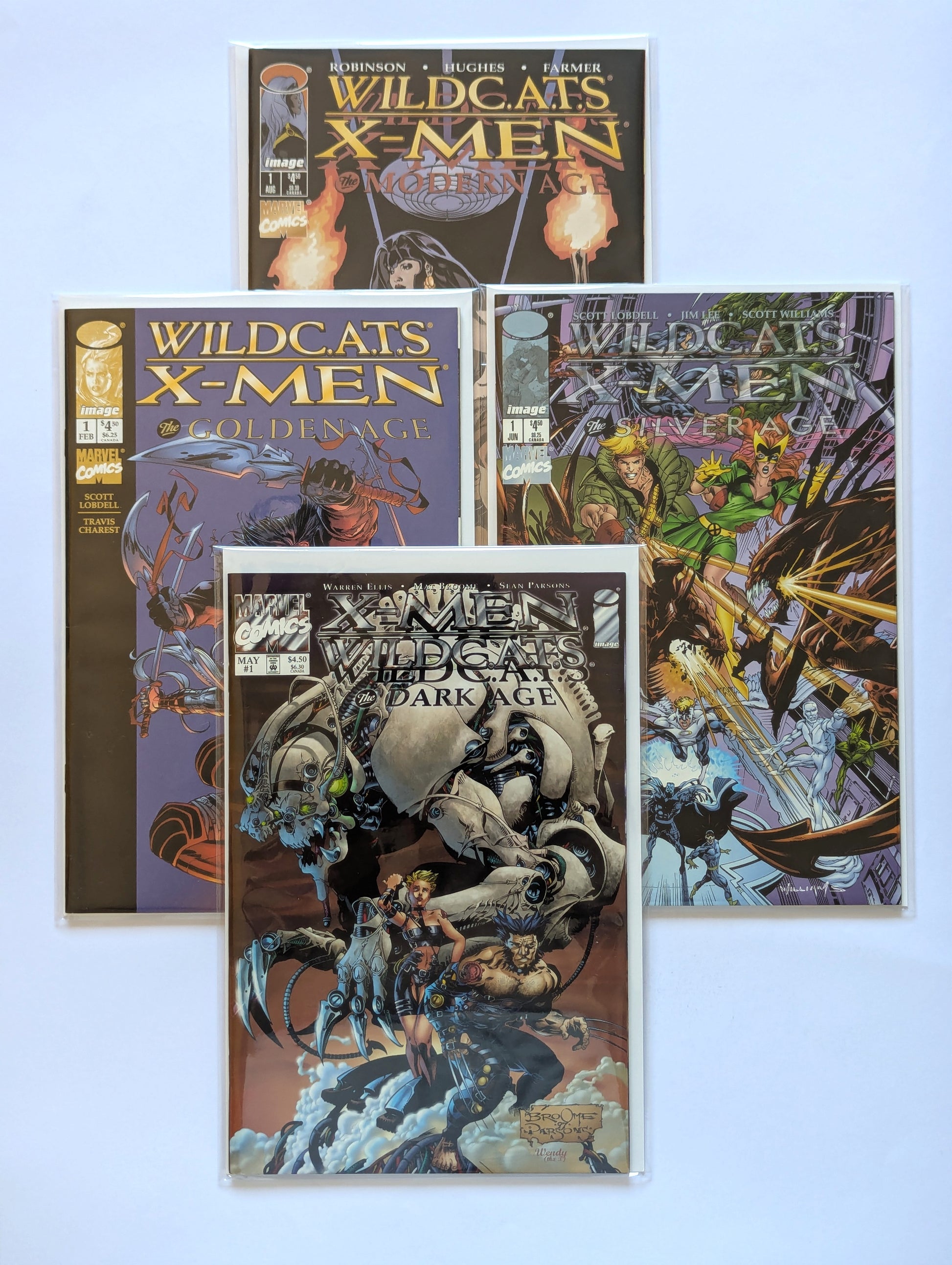 WildC.A.T.s X-Men #1-4 Limited Series Marvel Comic Book Set