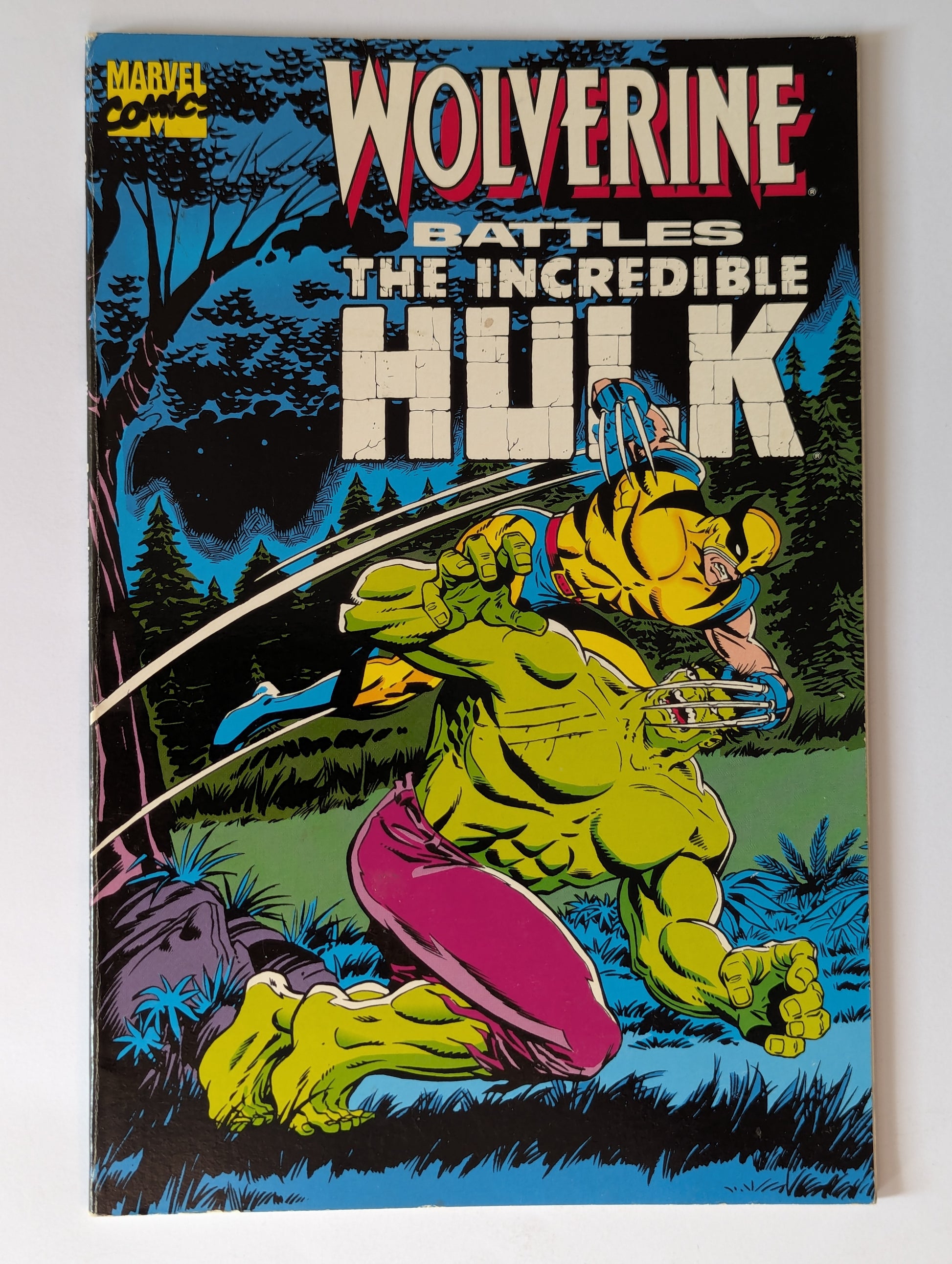 Wolverine Battles the Incredible Hulk Marvel Comic Book