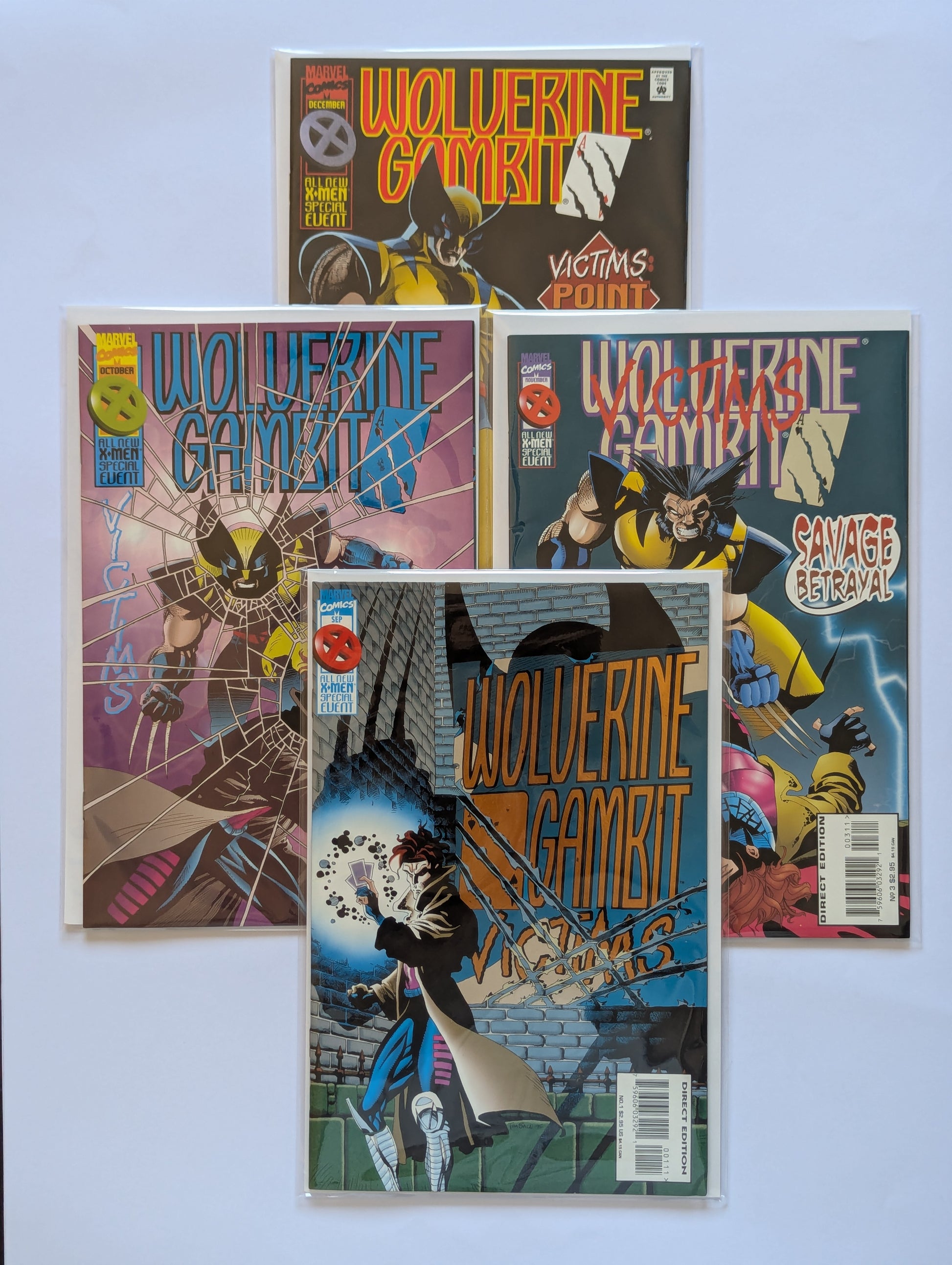 Wolverine Gambit Victims #1-4 Limited Series Marvel Comic Book Set