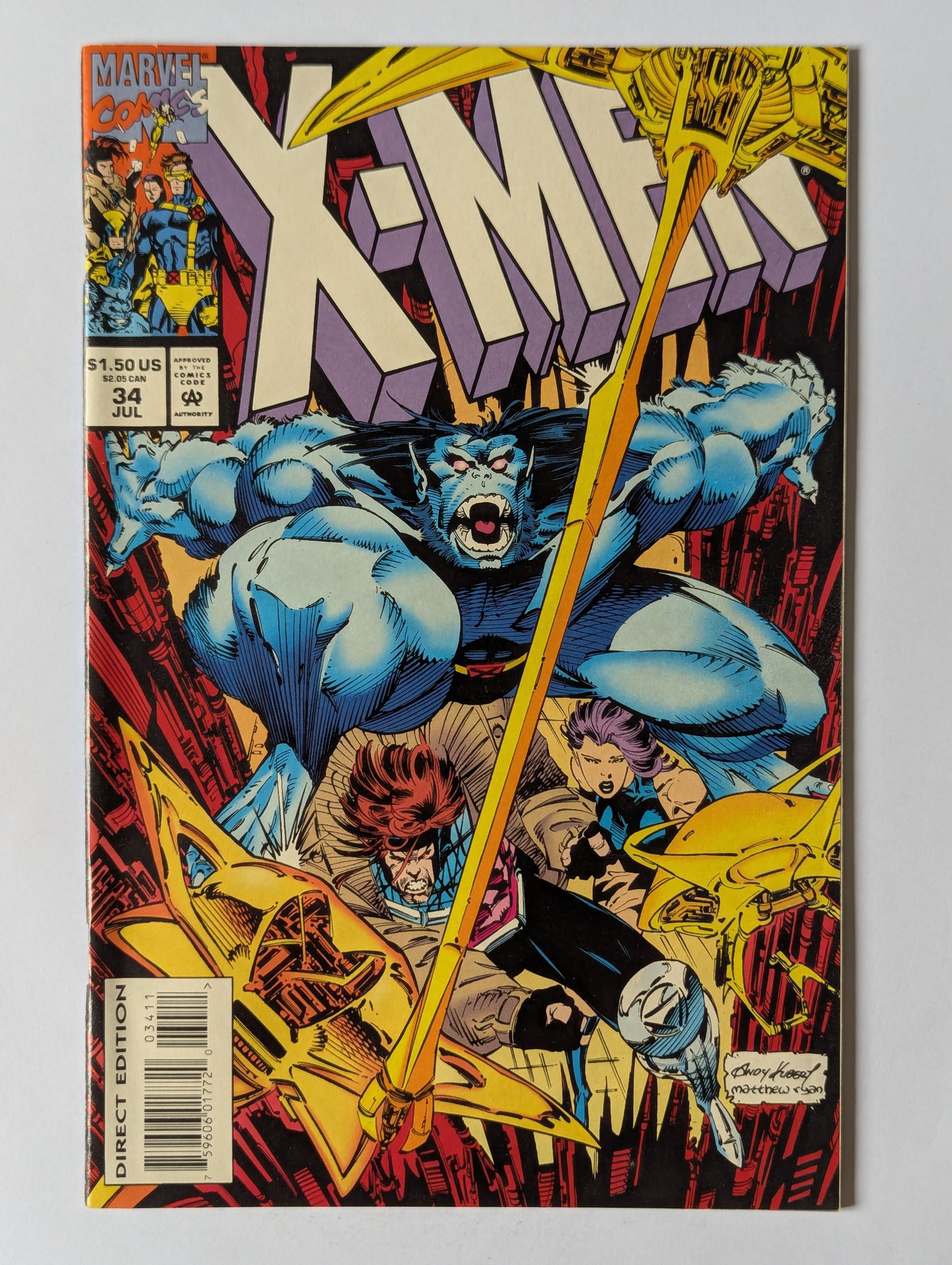 X-Men #34 Marvel Comic Book