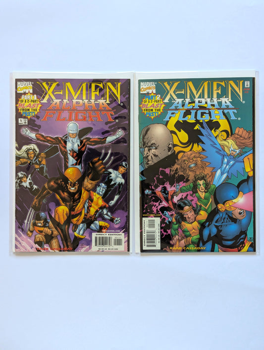 X-Men and Alpha Flight #1-2 Limited Series Marvel Comic Book Set