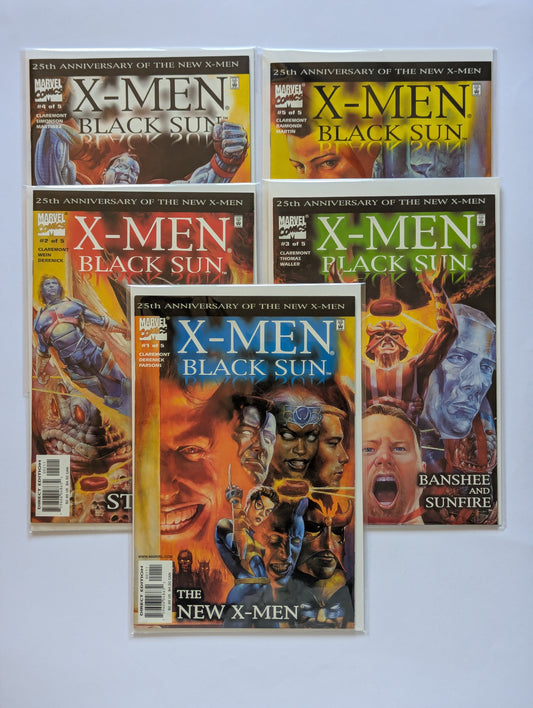 X-Men Black Sun #1-5 Limited Series Marvel Comic Book Set