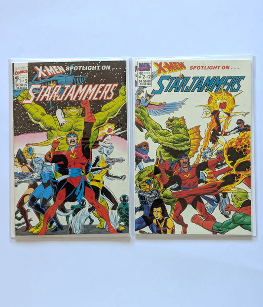 X-Men Spotlight on Starjammers #1-2 Limited Series Marvel Comic Book Set