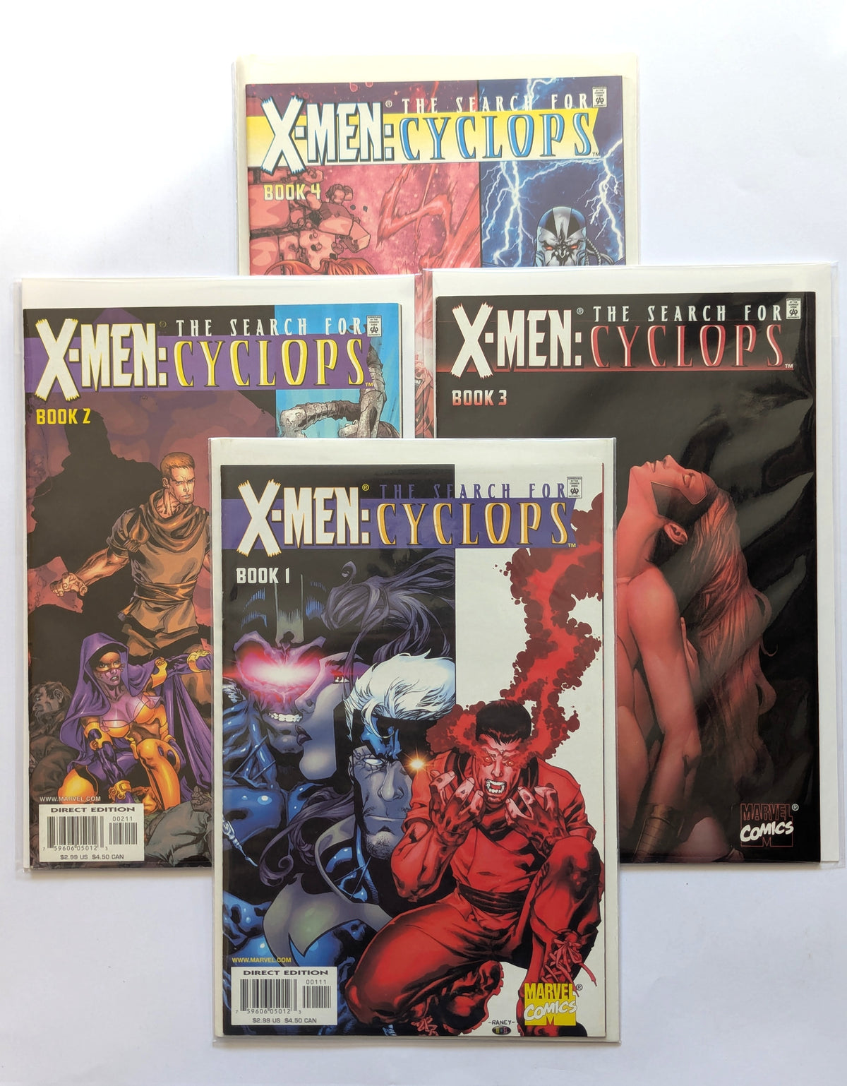 X-Men The Search for Cyclops #1-4 Limited Series Marvel Comic Book Set