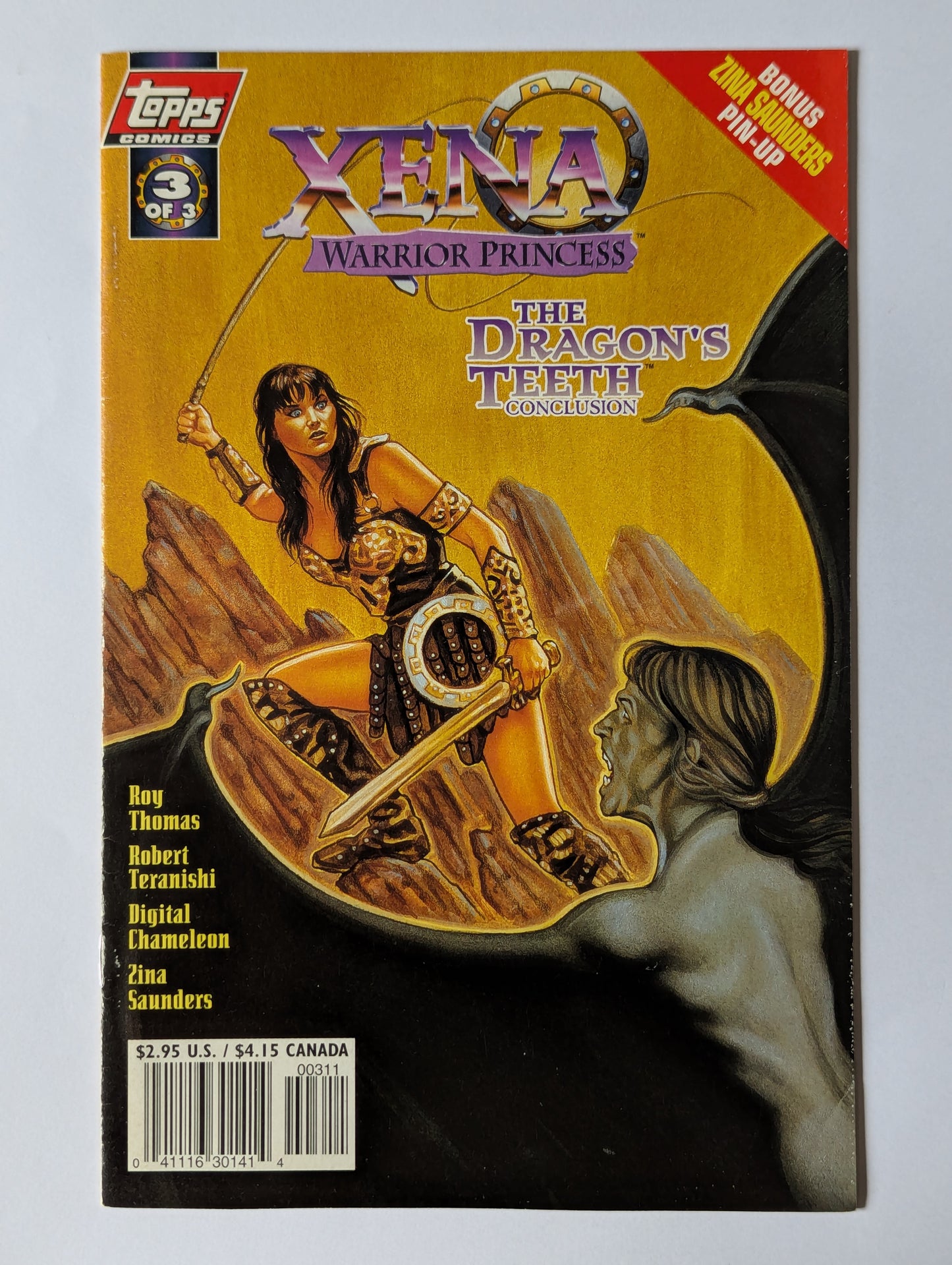 Xena Warrior Princess The Dragon's Teeth #3 Topps Comic Book